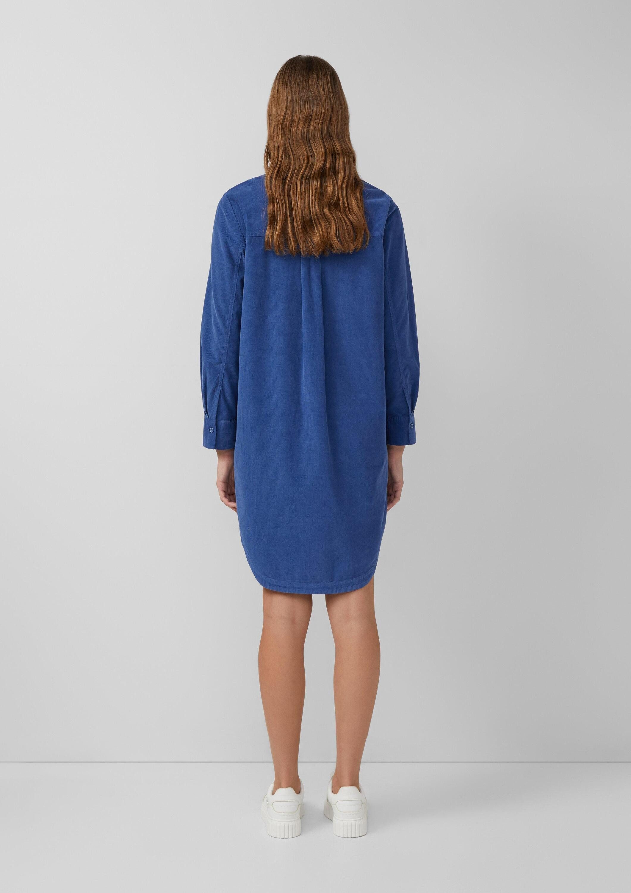 s.Oliver Minikleid Kleid Feincord-Kleid im Relaxed Fit mit Eingrifftaschen