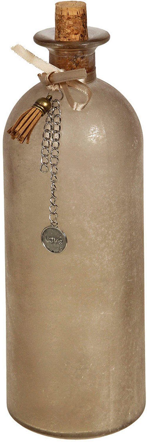 Dekovase Dekoaration Flasche - braun L