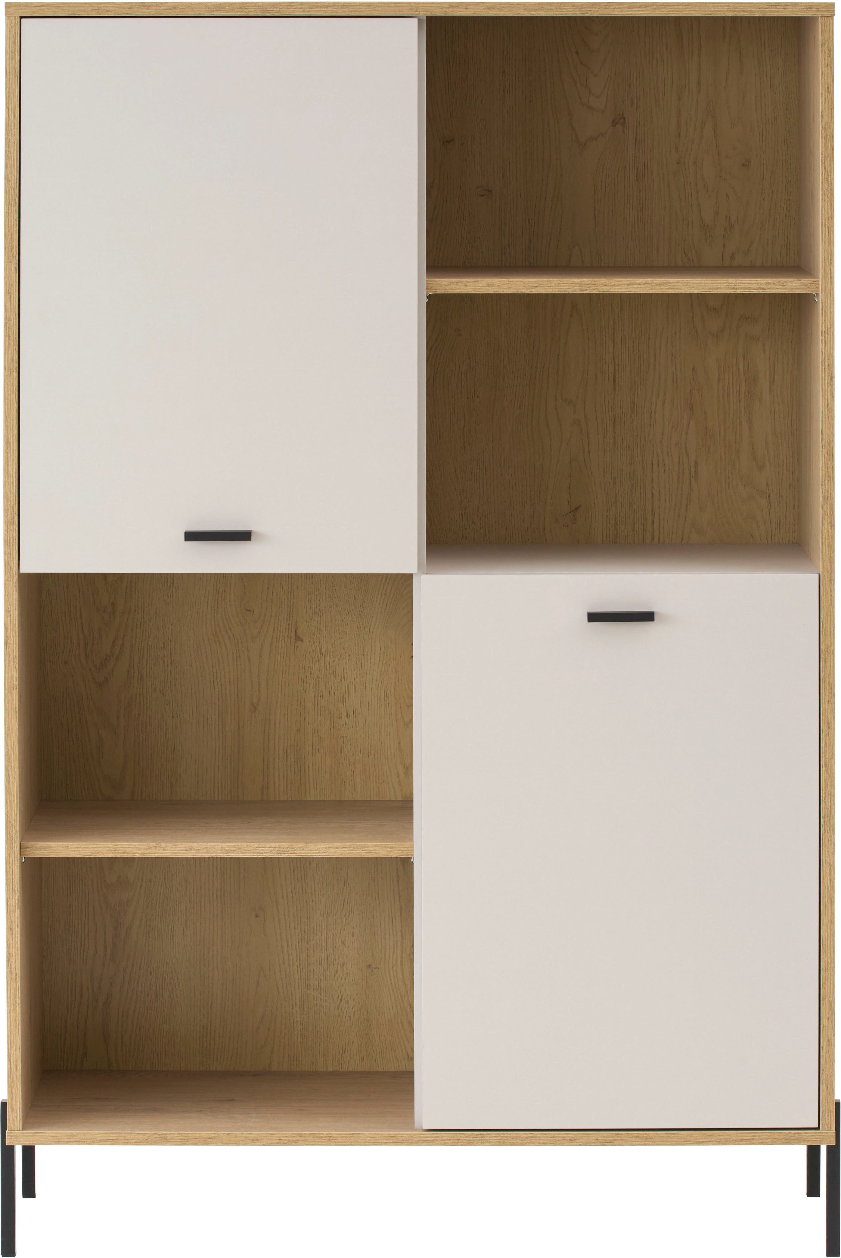 Home affaire Regalelement Fredericia, modernes Regal, Kommode in Kaschmir, Highboard, Standregal, ausreichend Stauraum, offene & geschlossene Fächer, 105 cm breit