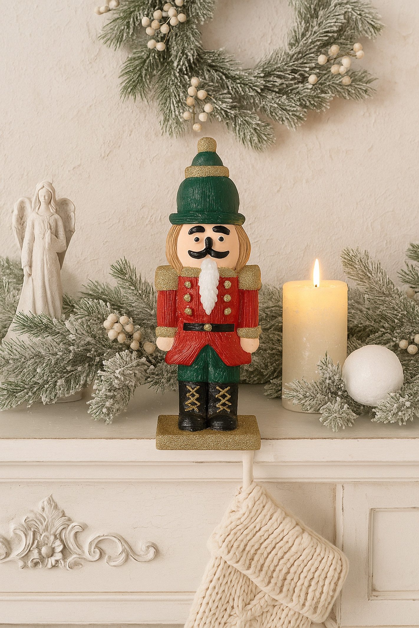 I.GE.A. Dekofigur Nussknacker, Dekofigur Statue Deko Männchen Weihnachtsdeko