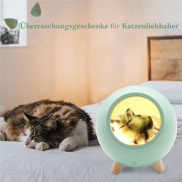 Bifurcation LED Nachtlicht Schlafzimmer-Katzen-Nachtlicht (grün), Kein Bluetooth