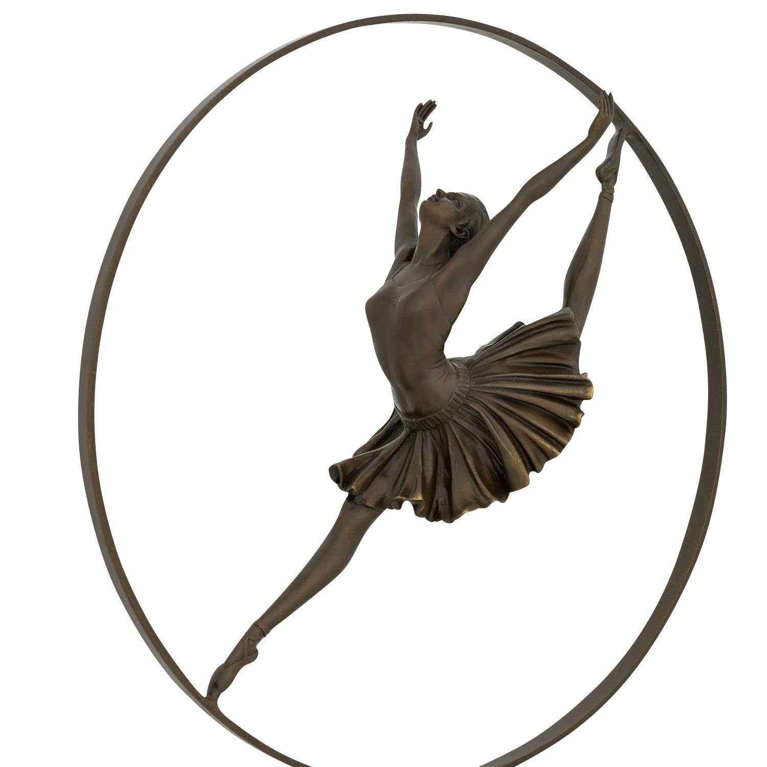 Aubaho Skulptur Bronzeskulptur Tänzerin Ballerina Antik-Stil mit Figur Reif Bronze Sta