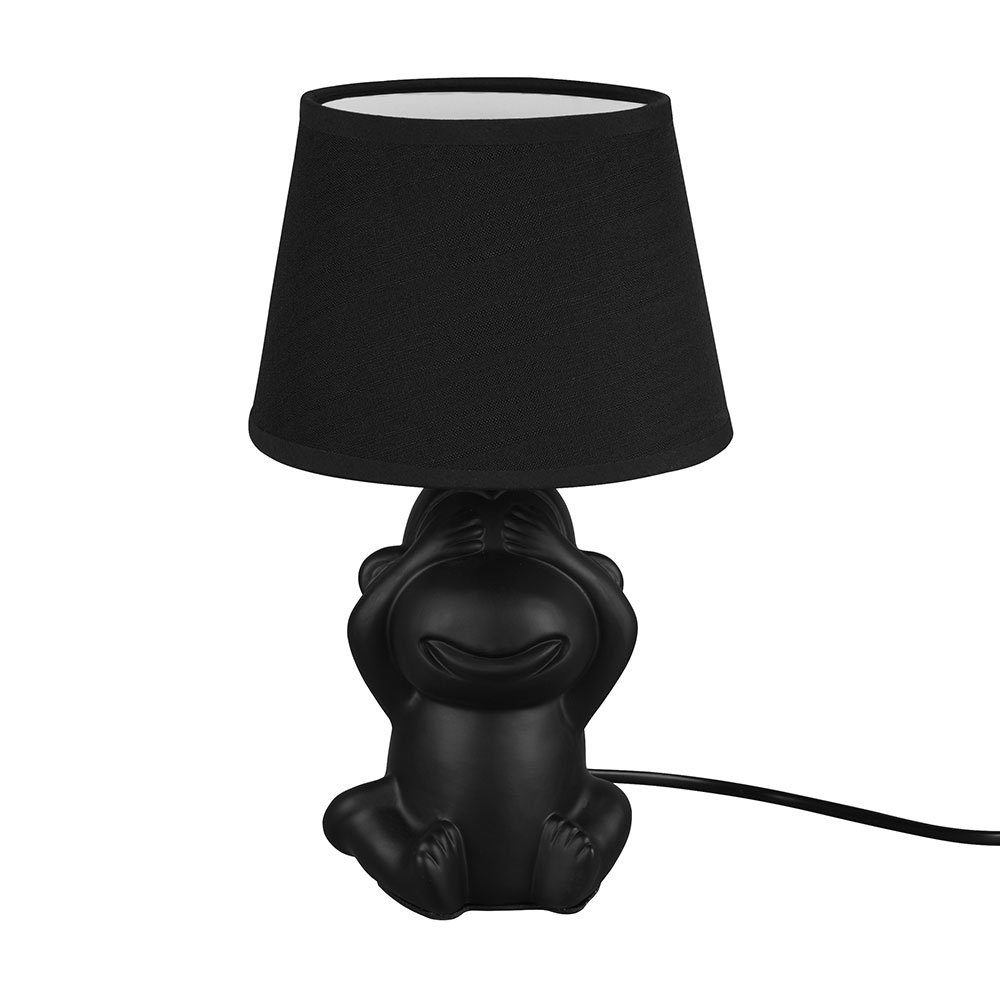 etc-shop nicht schwarz Tischlampe Nachttischleuchte inklusive, Tischleuchte, Keramik Leuchtmittel Affe Beistellleuchte