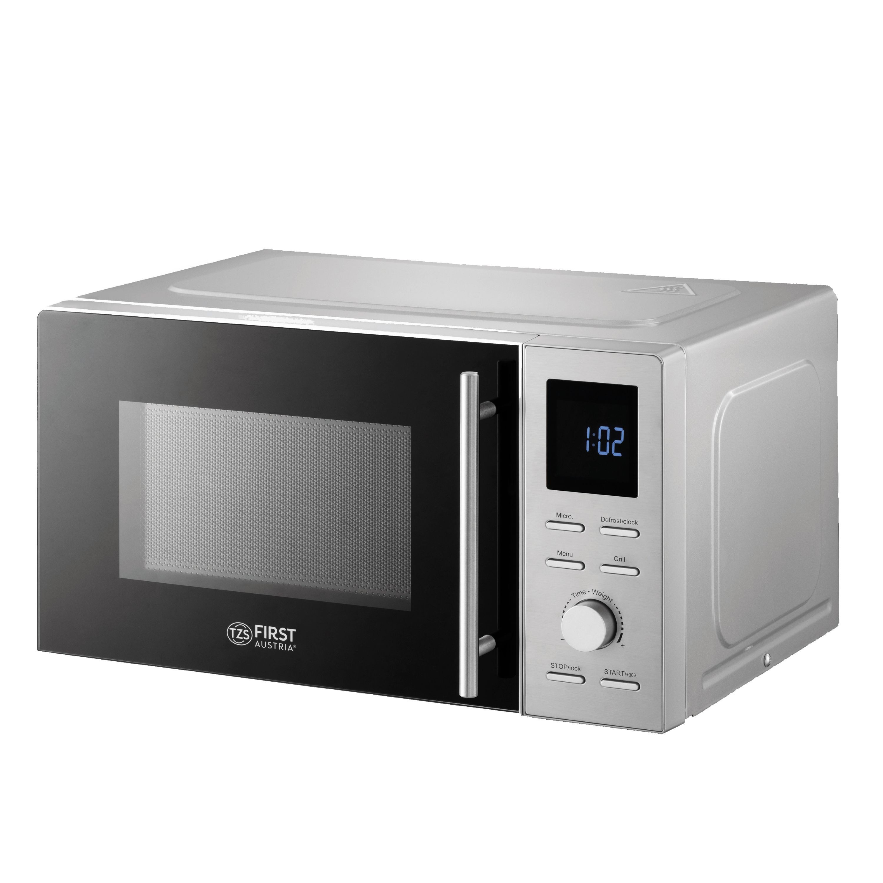 TZS FIRST AUSTRIA Mikrowelle, Mikrowelle mit Grill / Solo Betrieb, 14 l, 8 Automatikprogramme, Kindersicherung, 2in1 Mikrowelle