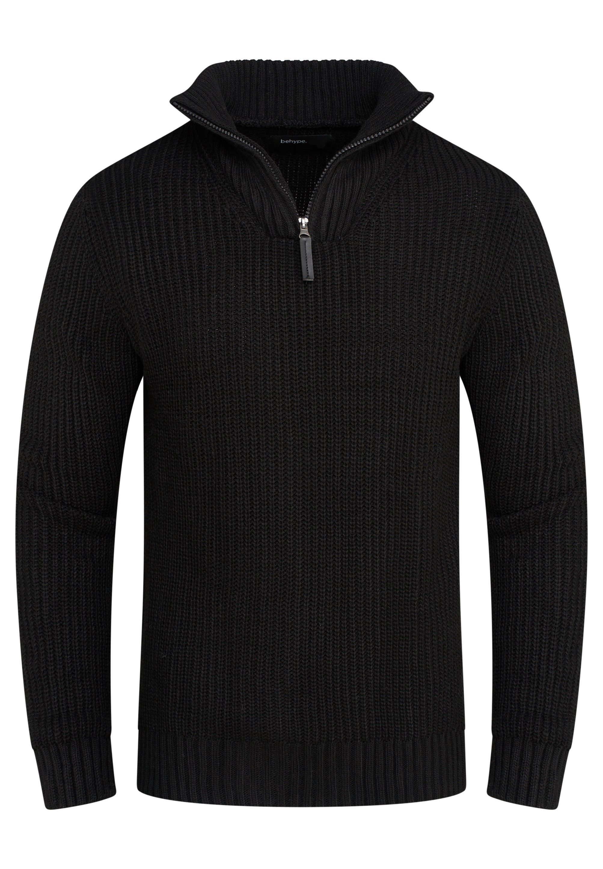 behype Strickpullover MKZIP78 mit praktischer Reißverschlussleiste