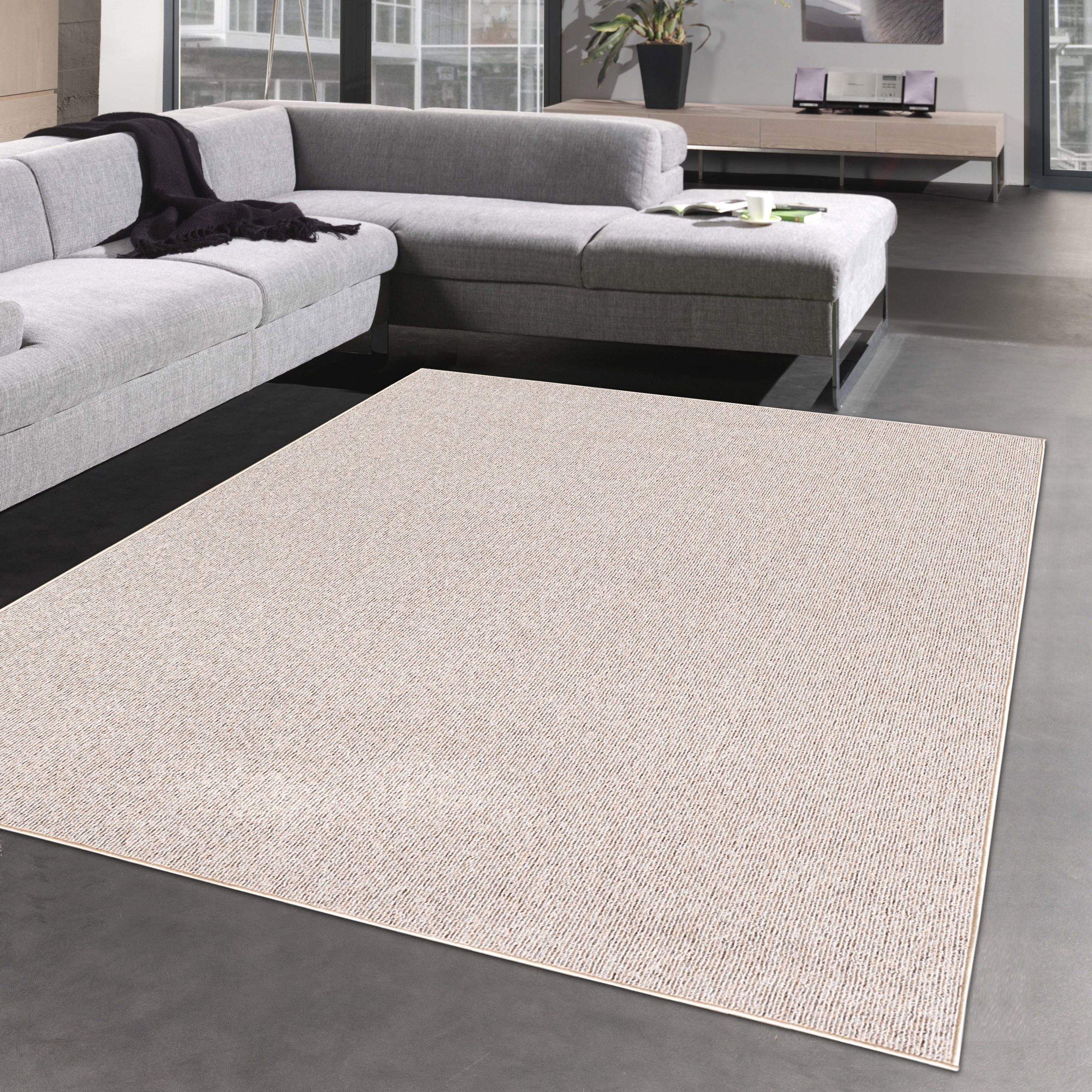 Carpetia Teppich Uni-Design, rechteckig, Höhe: 4 mm, kurzflorig;robust;einfarbig