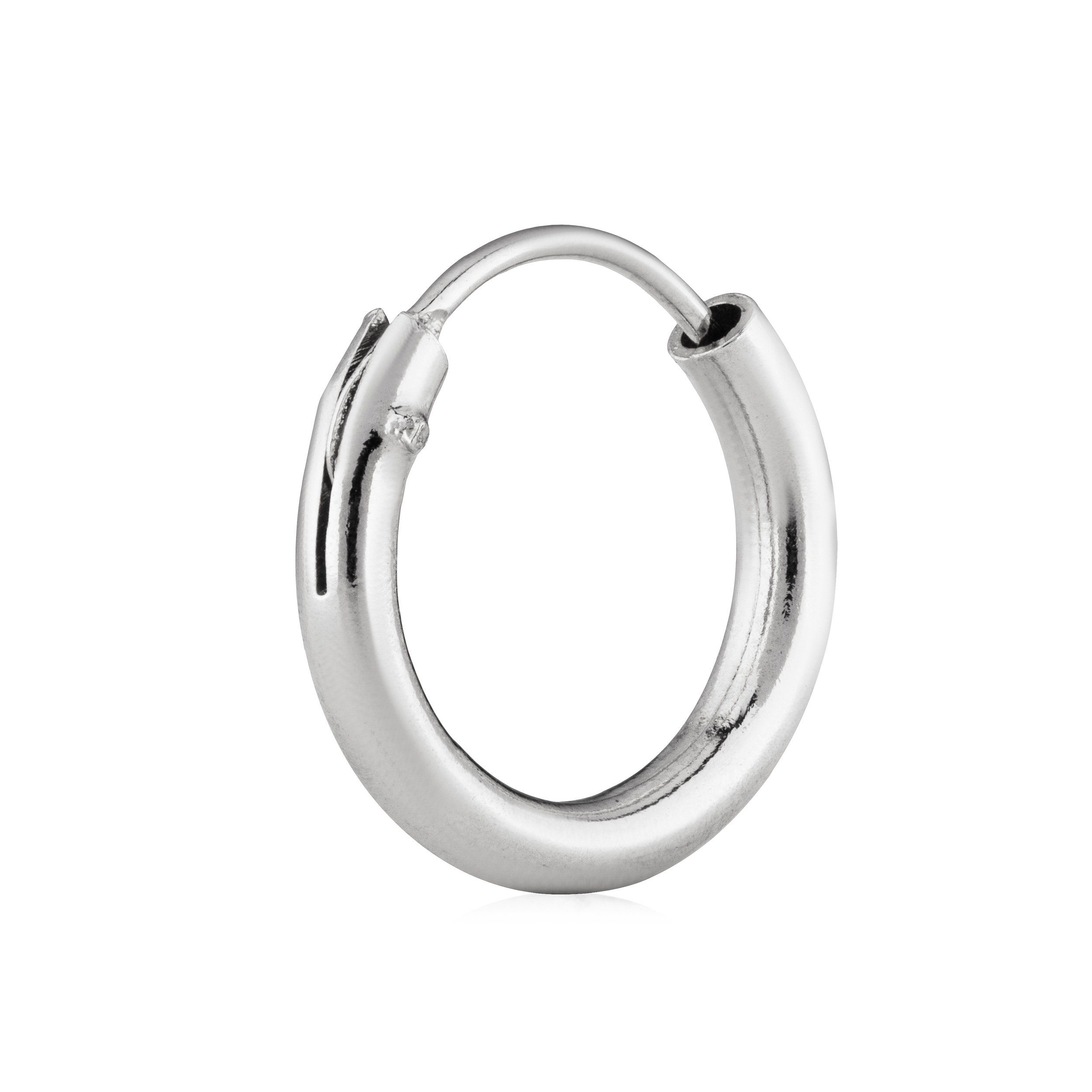 NKlaus Single-Creole Einzel 925 Sterling Silber Creole Ohrring Ohrschmu