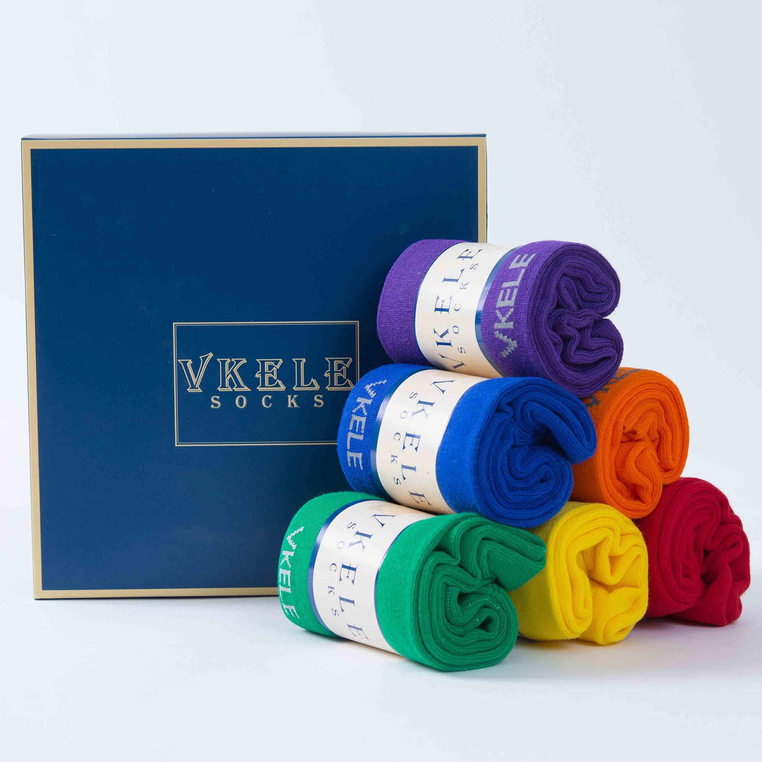 Vkele Businesssocken Bunte Socken (6-Paar) Geschenkpack einfarbige socken h günstig online kaufen