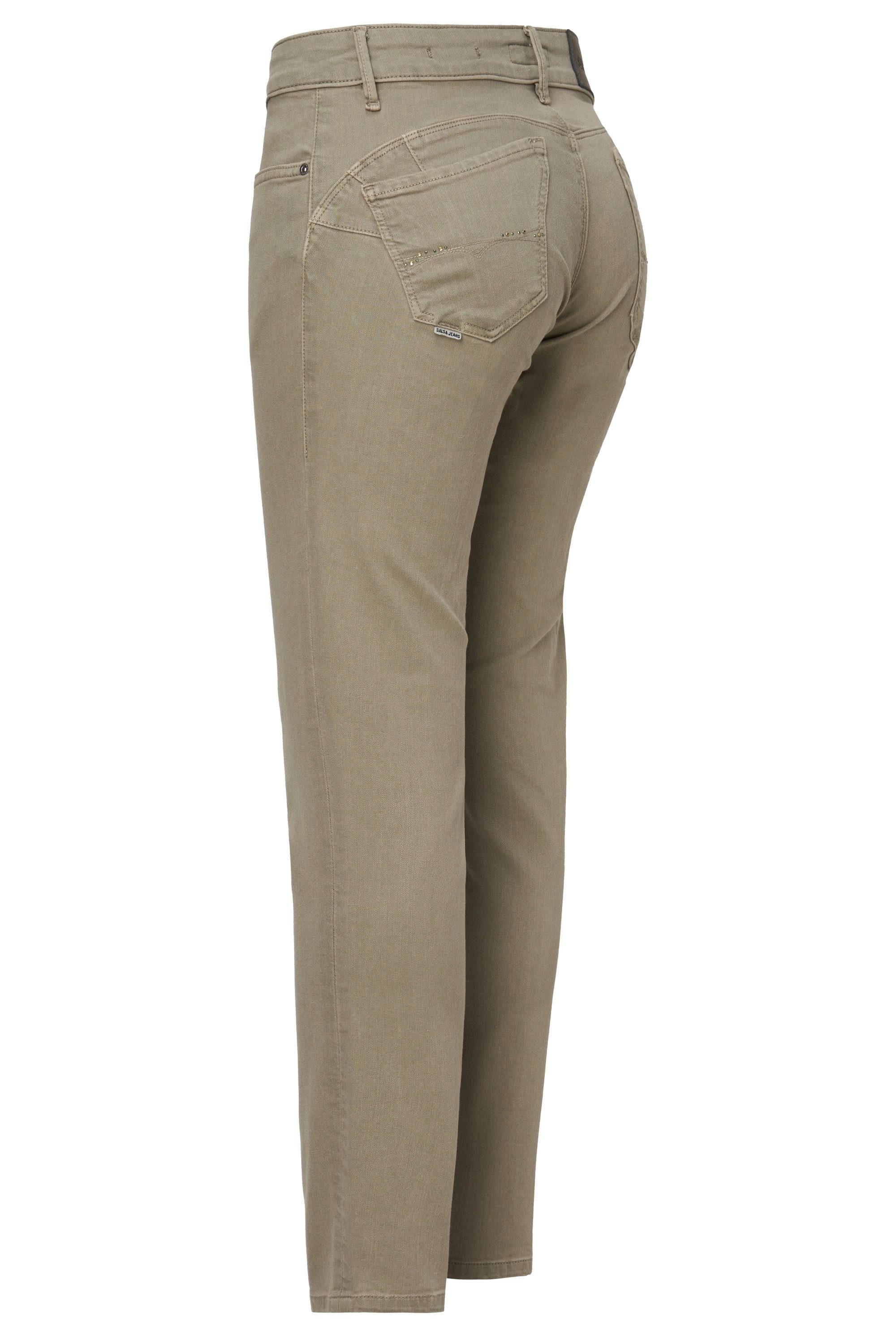 Salsa Stretch-Jeans SALSA JEANS WONDER PUSH UP SKINNY CROPPED olivgrün 21007181.0510