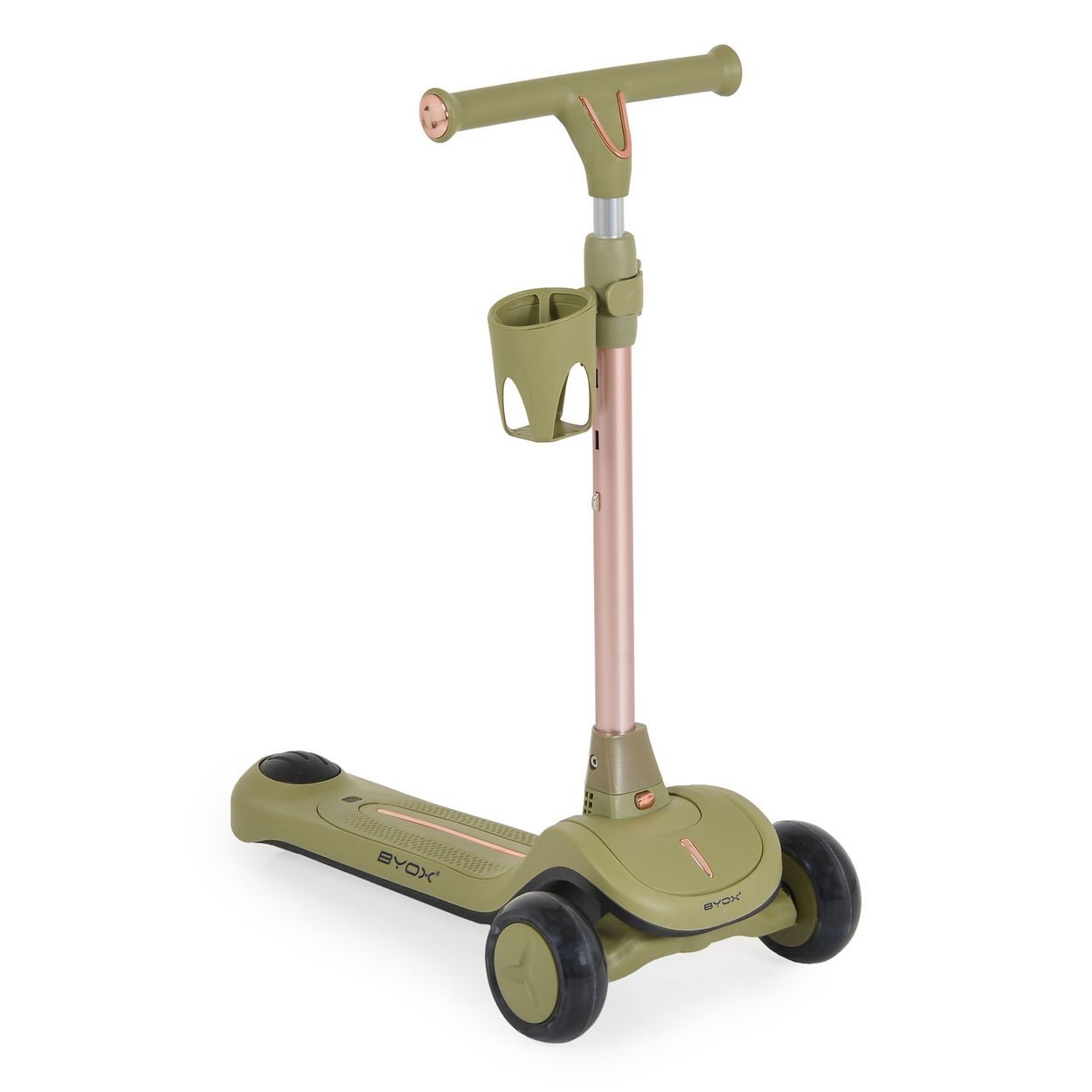 Byox Cityroller Kinderroller Cornet 6 in 1, Multifunktionsroller Rutscher Musik Becherhalter