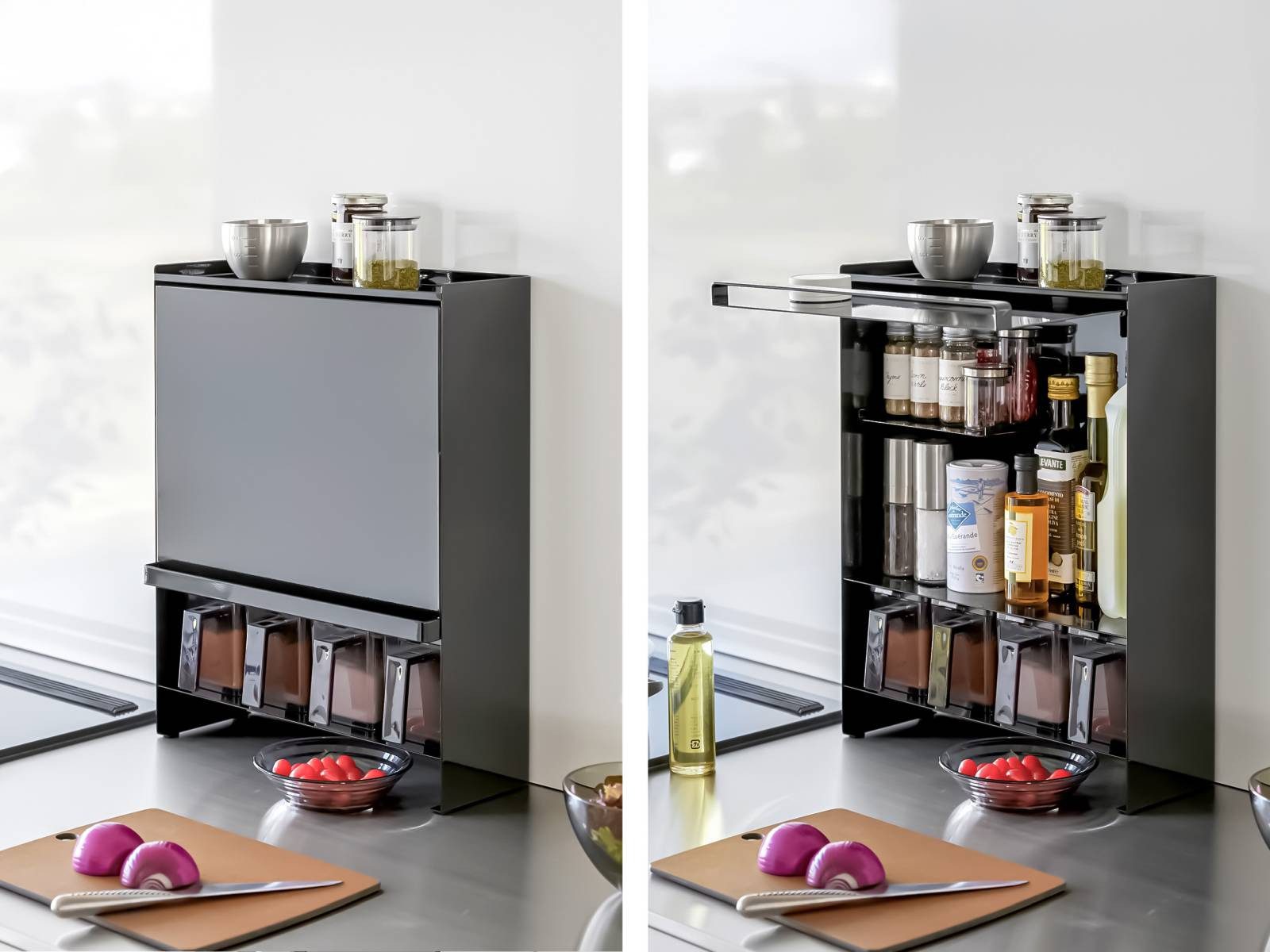 Yamazaki Küchenregal "Tower" Gewürzregal stehend schmal günstig online kaufen