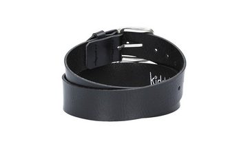 kiddybelts Ledergürtel Kids 30mm in Schwarz mit Dornschließe in Silber (KB11-790) sehr weiches Vollrindleder