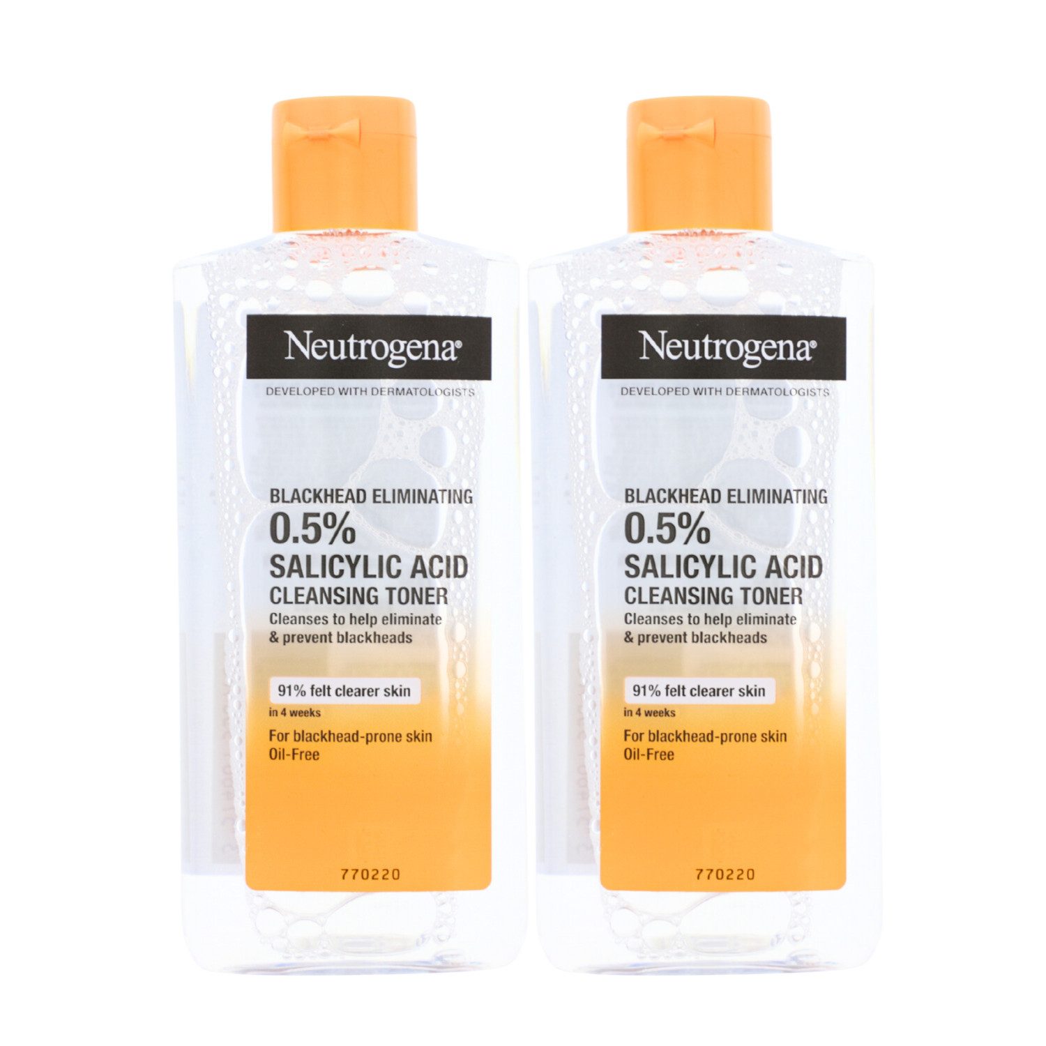 Neutrogena Gesichtspeeling 2 x Neutrogena Blackhead Eliminating Cleansing Toner je 200ml Gesichts