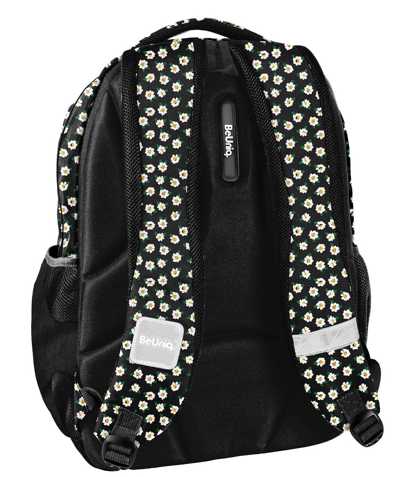 Ebaxx Schulrucksack XL Groß Rucksack Schulranzen Tasche Schul Mädchen Blumen kariert
