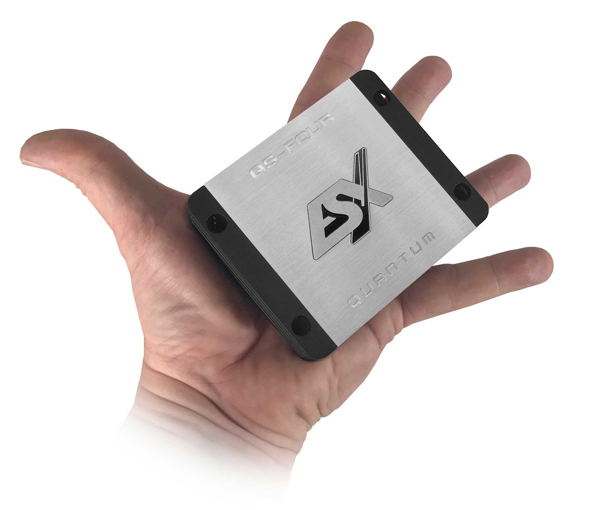 ESX QUANTUM QS-FOUR-ISO 4-Kanal Class D Mini-Verstärker mit ISO Kabelbaum Endverstärker (Anzahl Kanäle: 4)