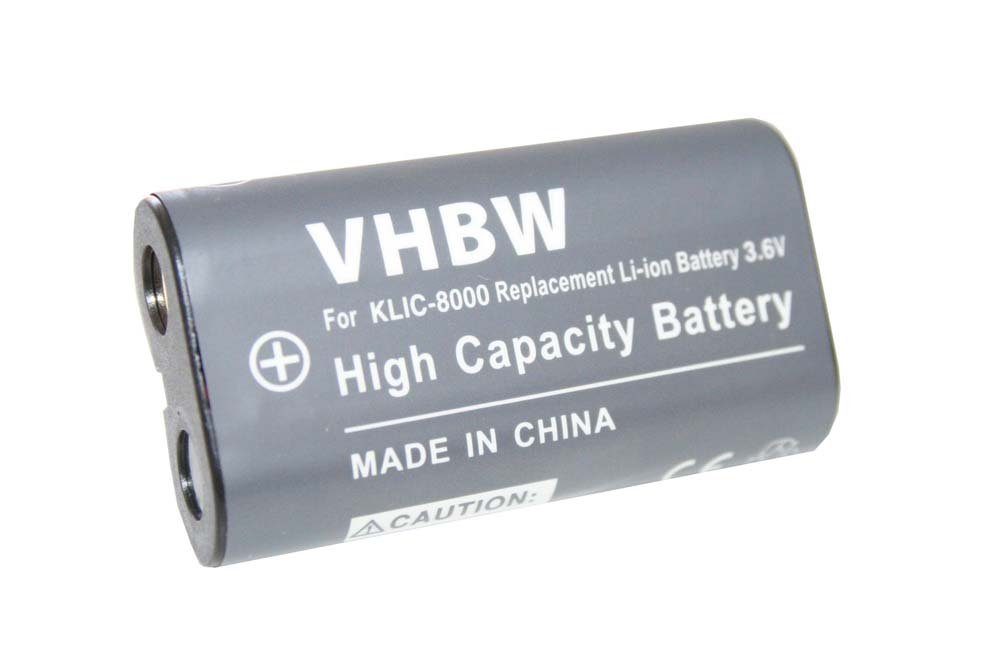 vhbw Ersatz für Kodak Klic-8000, RB50 für Kamera-Akku Li-Ion 1520 mAh (3,6 V)