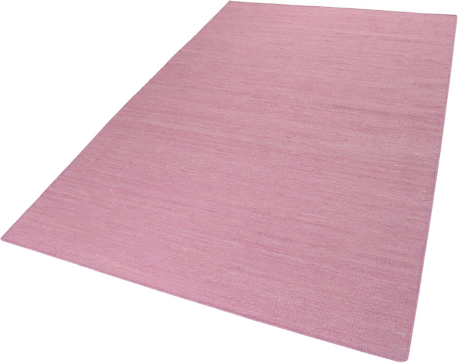 Flachgewebe 5 Baumwolle, Höhe: Kinderzimmer, Teppich mm, Rainbow Esprit, rosa aus 100% Wohnzimmer, einfarbig Kelim, rechteckig,
