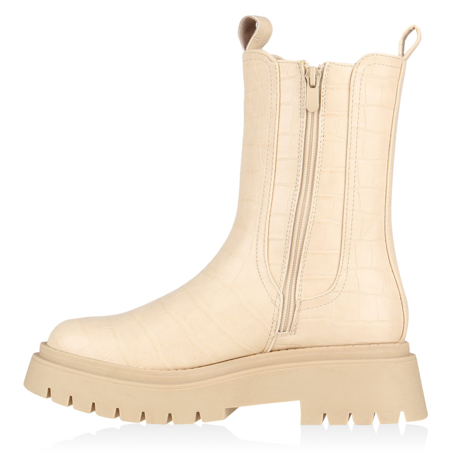 VAN HILL 838058 Plateaustiefel Damen Leicht Gefütterte Plateaustiefel Stief günstig online kaufen