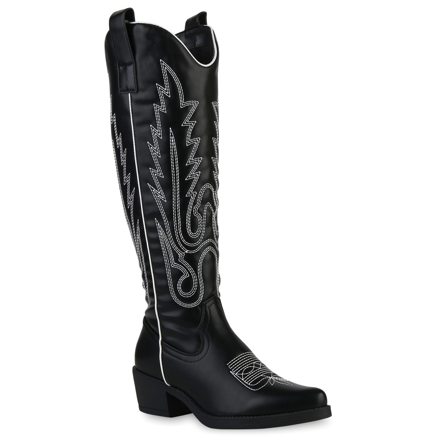 VAN HILL 839569 Cowboystiefel Damen Stiefel Cowboystiefel Stickereien Boots günstig online kaufen