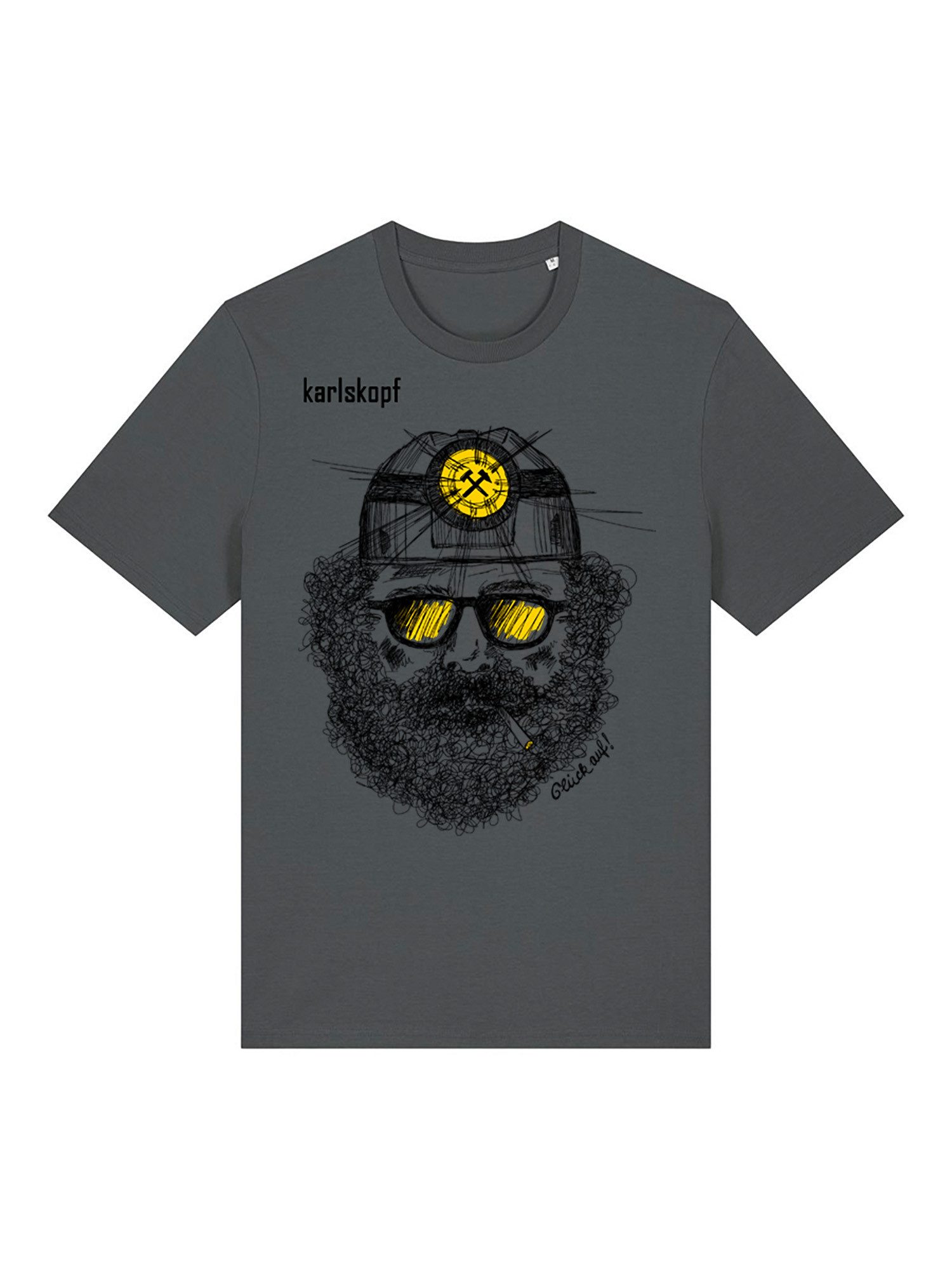 karlskopf Print-Shirt Rundhalsshirt Basic BERGMANN günstig online kaufen