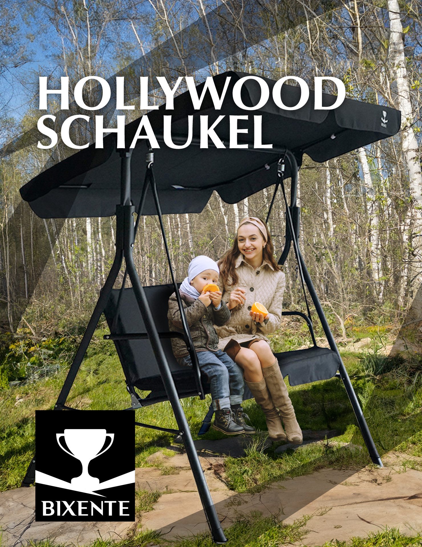 BIXENTE Hollywoodschaukel 2-Sitzer Garten günstig online kaufen