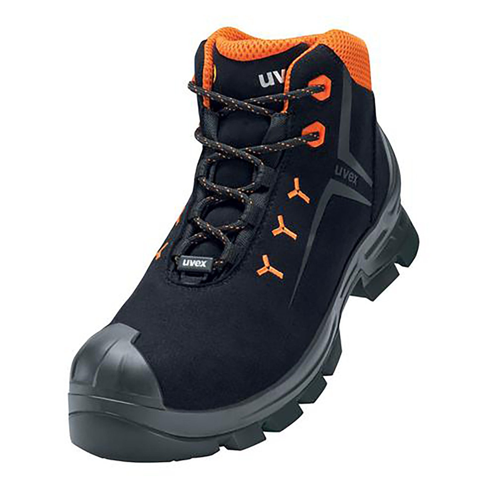 Uvex 2 MACSOLE® Stiefel S3 schwarz, orange Weite 14 Захисні черевики