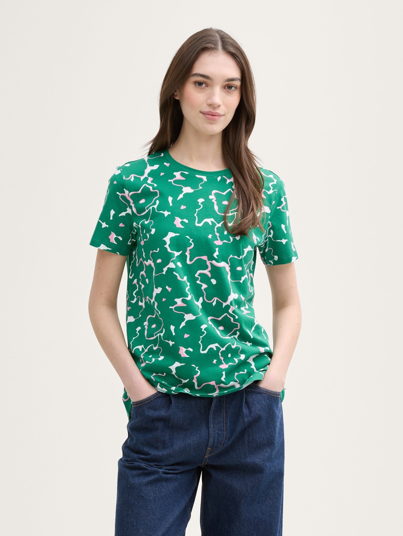 T-Shirt Loose Fit T-Shirt aus Baumwolle
