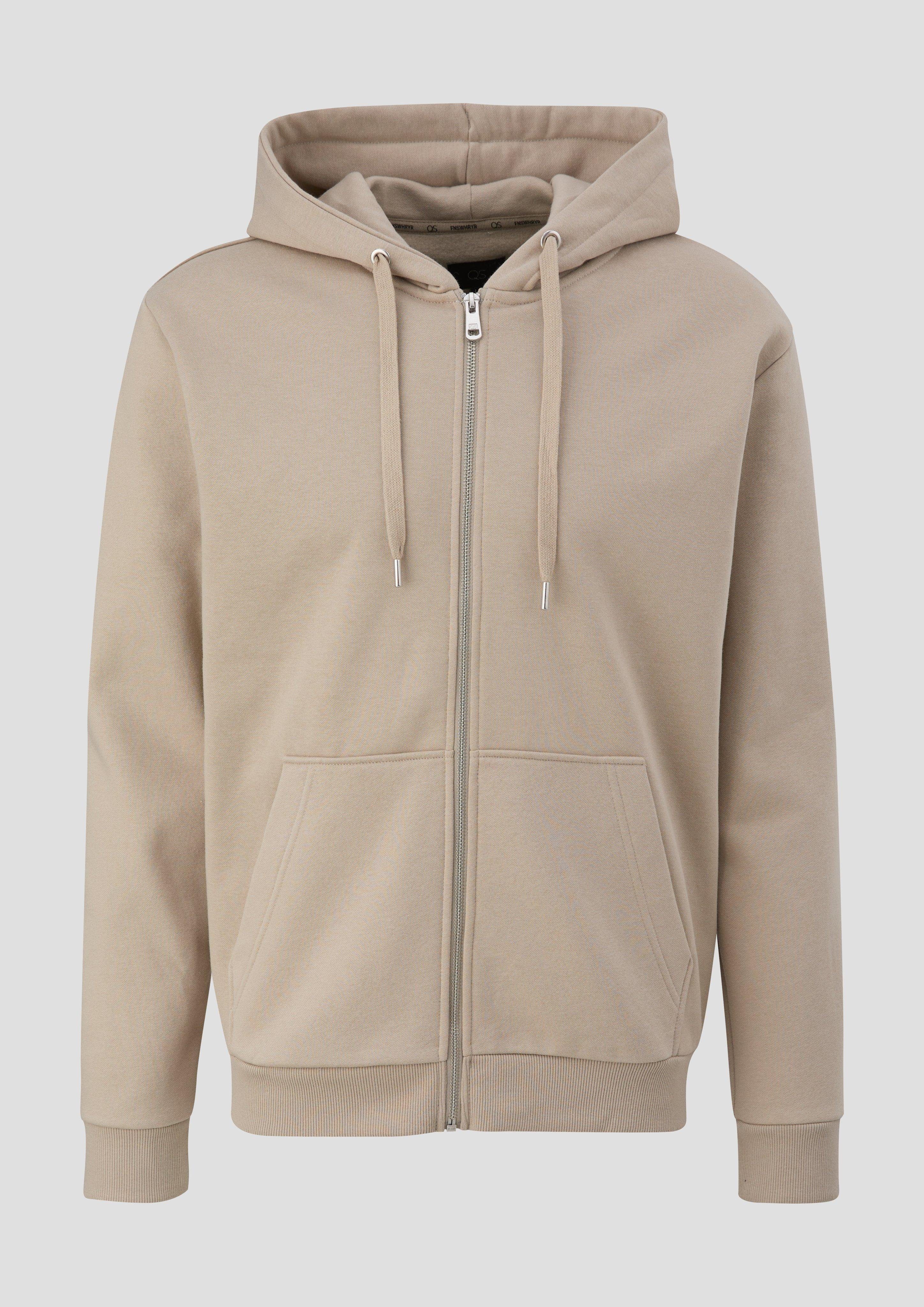 QS Outdoorjacke Basic-Sweatjacke Durchzugkordel günstig online kaufen
