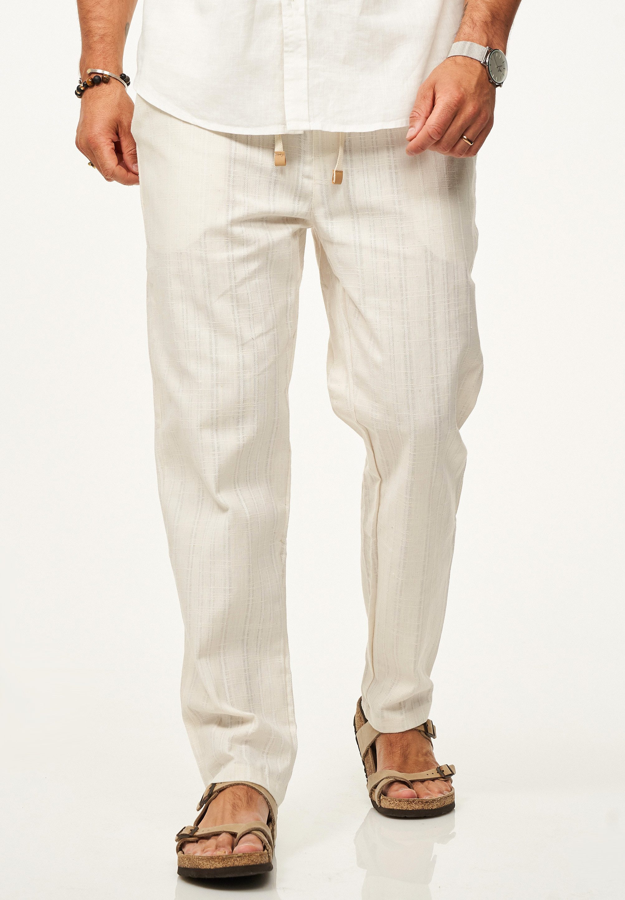 DAILY COTTON Leinenhose im Chinohosen Stil günstig online kaufen
