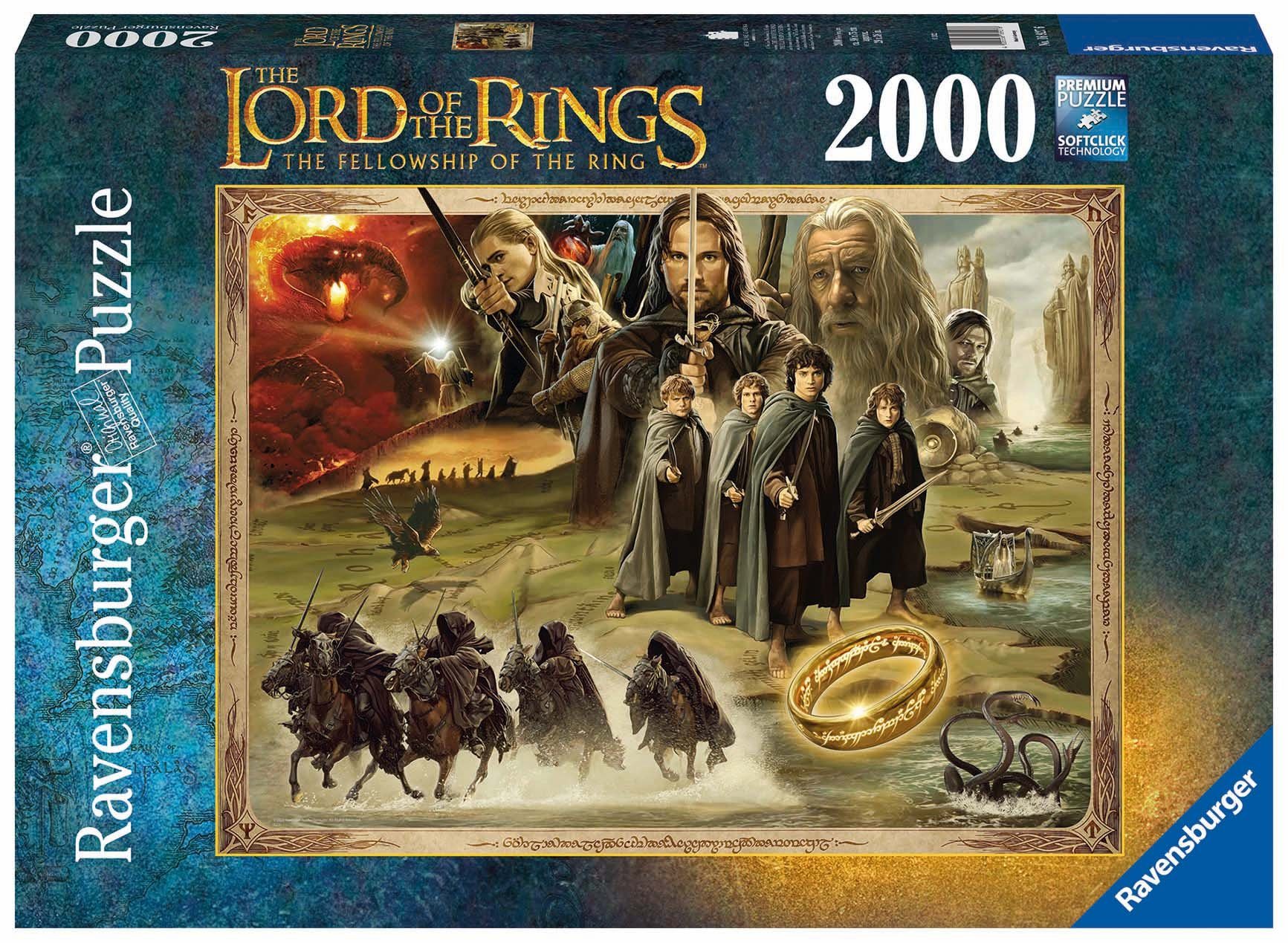Ravensburger Puzzle Herr der Ringe, The Fellowship of the Ring, 2000 Puzzle günstig online kaufen