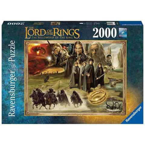 Ravensburger Puzzle Herr der Ringe, The Fellowship of the Ring, 2000 Puzzleteile, Made in Germany, FSC® - schützt Wald - weltweit