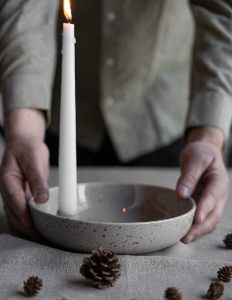 Storefactory Kerzenständer Kerzenhalter LIDATORP Large natur glänzend, Ø 21 günstig online kaufen