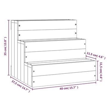 vidaXL Hunderampe Haustiertreppe 40x37,5x35 cm Massivholz Kiefer