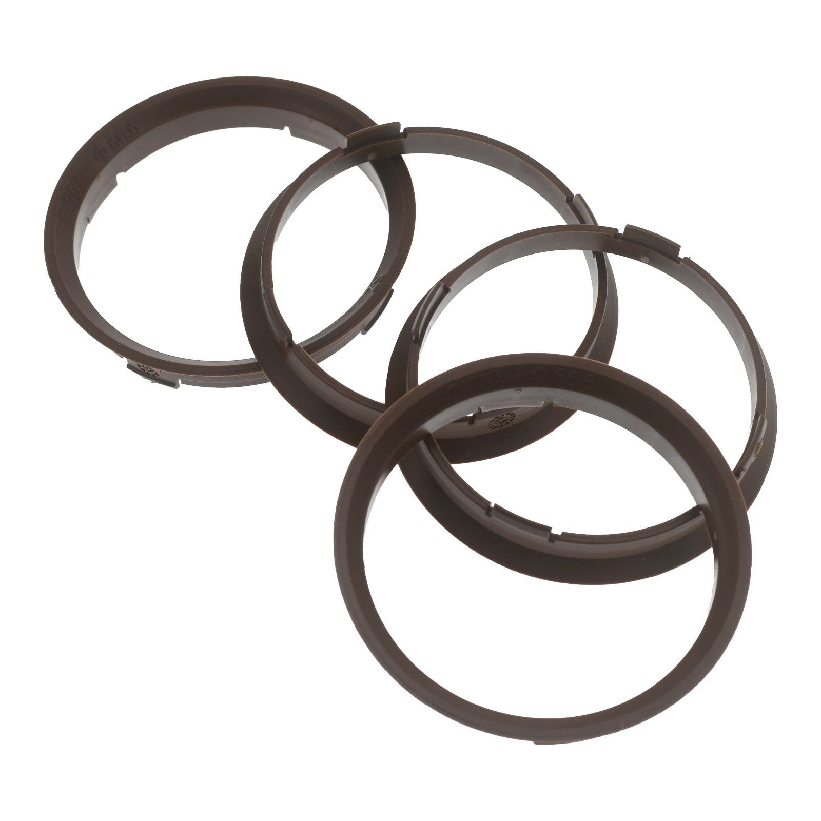 RKC Reifenstift 4x Zentrierringe Dunkelbraun Felgen Ringe Made in Germany,  Maße: 70,4 x 66,6 mm