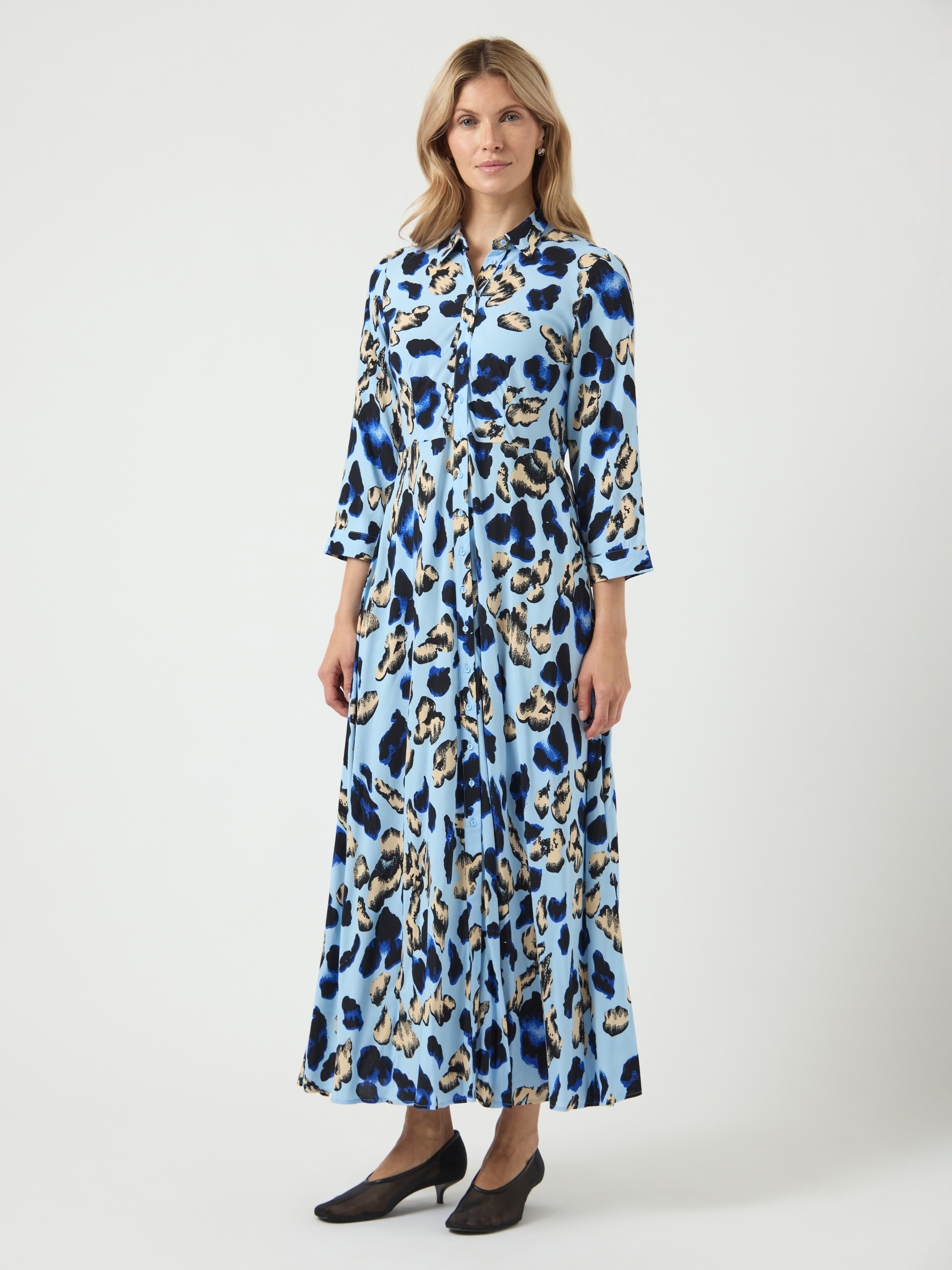 Y.A.S Hemdblusenkleid YASSAVANNA LONG SHIRT DRESS Sommerkleid, mit 3/4 Ärmel