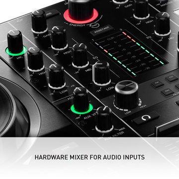 HERCULES DJ Controller Inpulse 500 mit DJMonitor42 Boxen und Mikrofasertuch