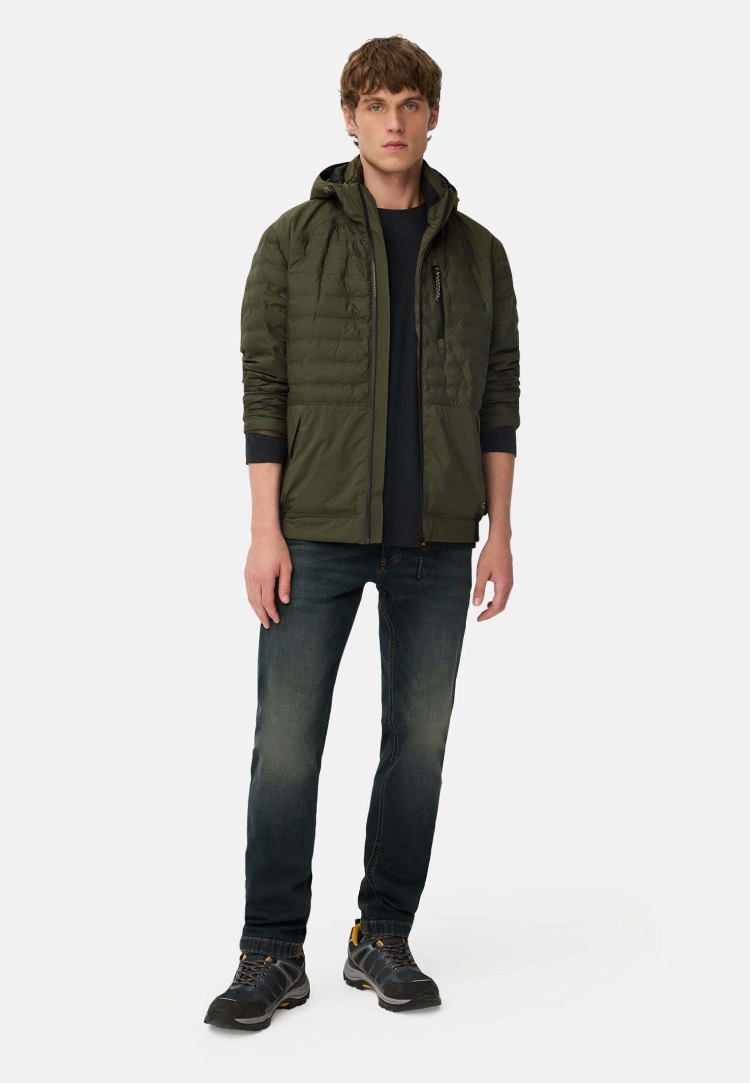 camel active Funktionsjacke teXXXactive® Blouson mit abnehmbarer Kapuze Kordelzug