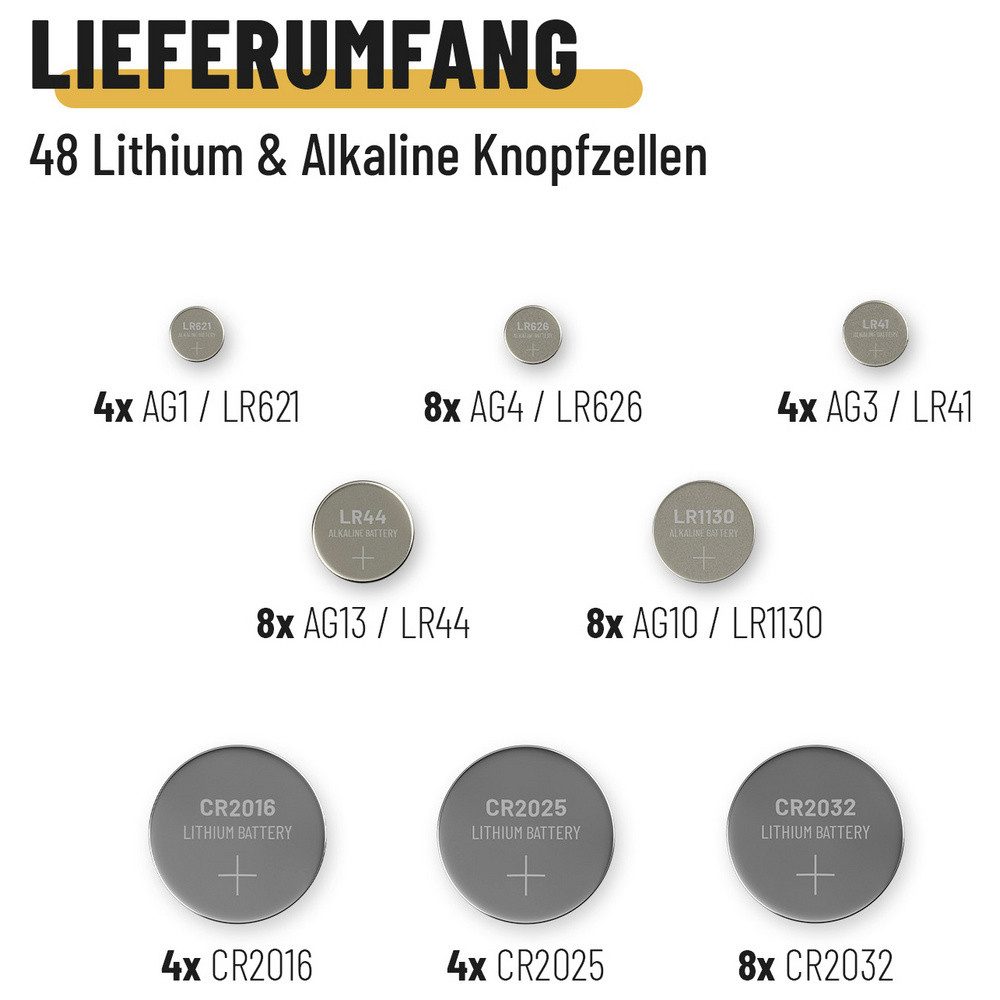 ABSINA Absina Knopfzellen-Set 1 St. Alkali-Mangan Knopfzelle