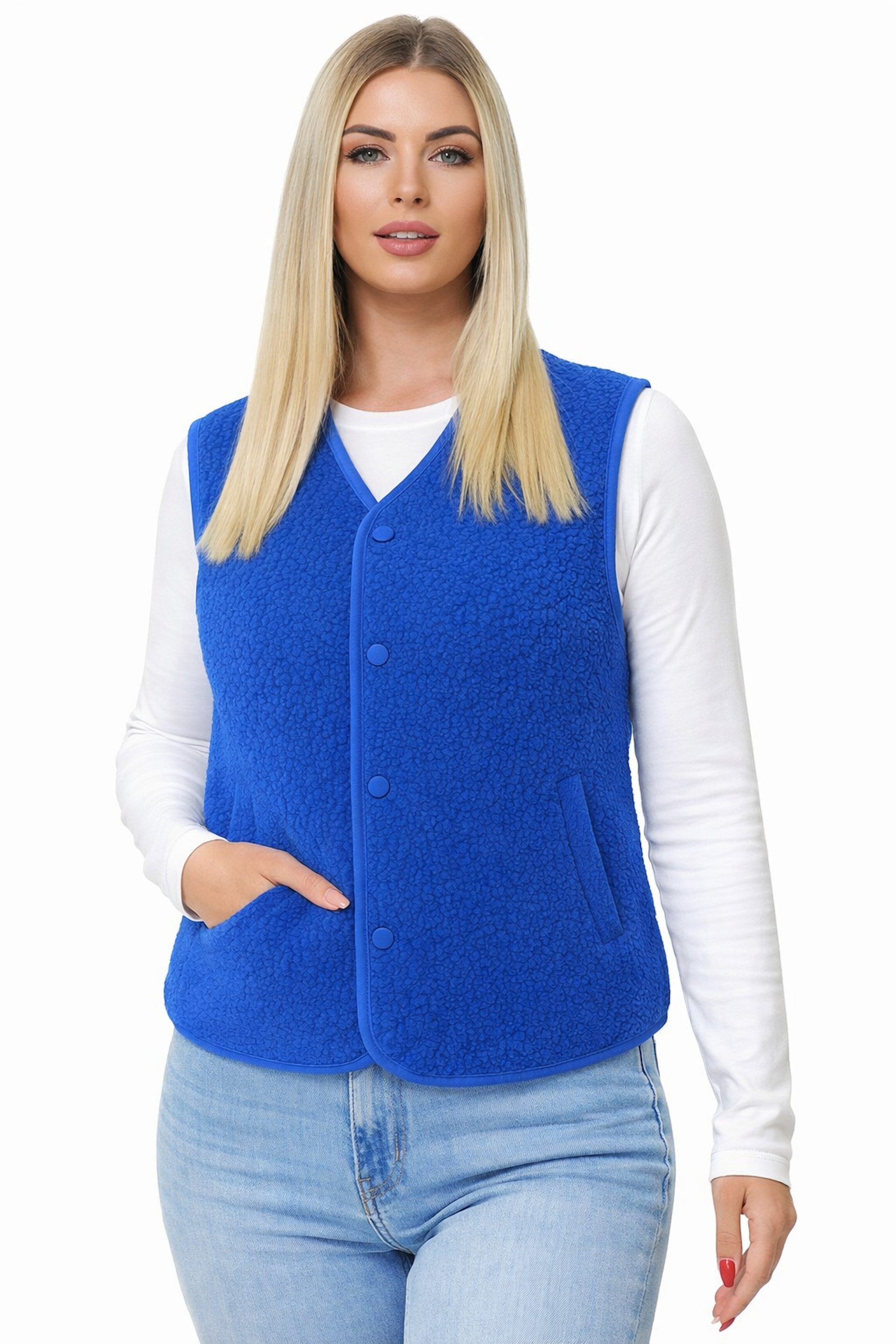 Worldclassca Fellimitatweste Worldclassca Teddy Weste Warm Kuschelig Kurz Herbst Winter Ärmellos Neue Kollektion - Stilvolle und gemütliche Mode für Damen