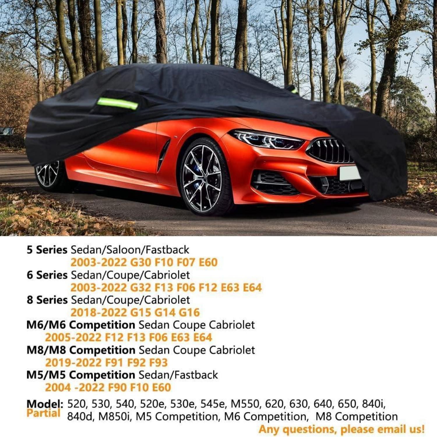 LuxusKollektion Autoplane Autoabdeckung Kompatibel mit BMW 5er M5 Limousine 8er M8 6er M6