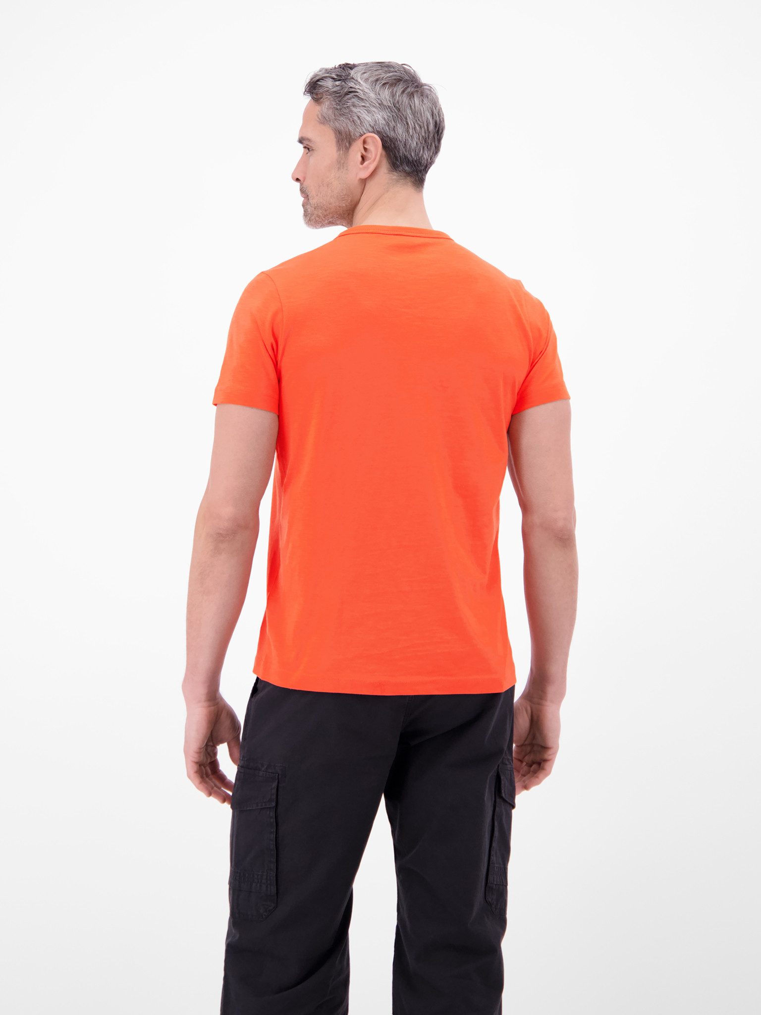 LERROS Kurzarmshirt mit Serafino-Kragen