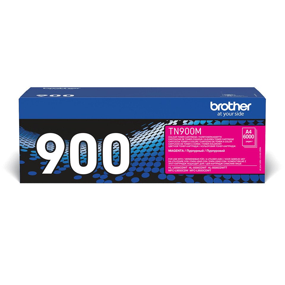 Brother Toner TN-900M Magenta (ca. 6000 Seiten) Tintenpatrone