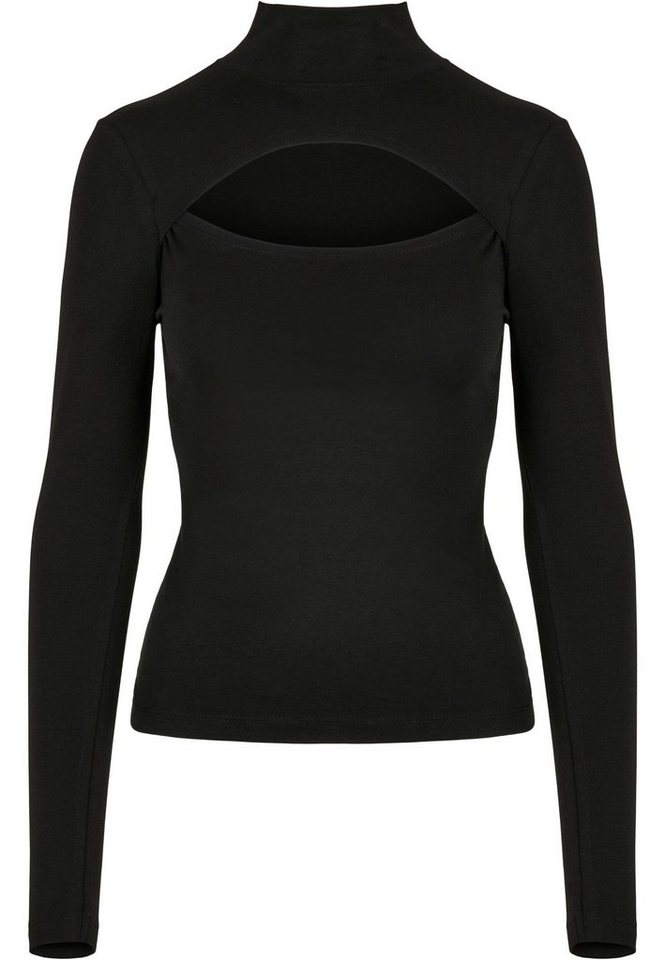 URBAN CLASSICS Langarmshirt Damen Ladies Cut-Out Turtleneck Longsleeve (1- tlg), UC Ladies