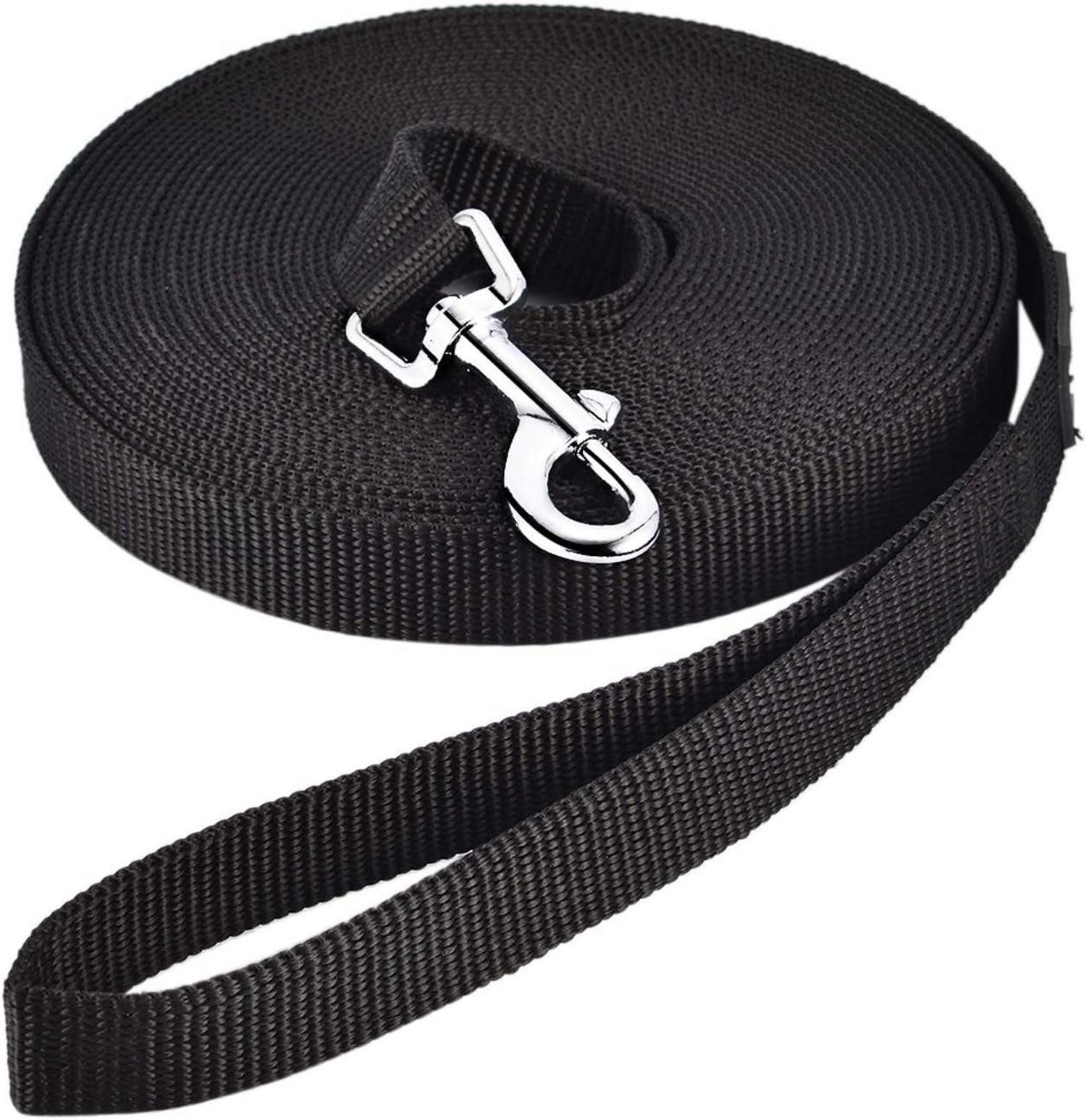 Tier-Halsband Schleppleine für Hunde 33m Nylon Trainingsleine D-Karabiner