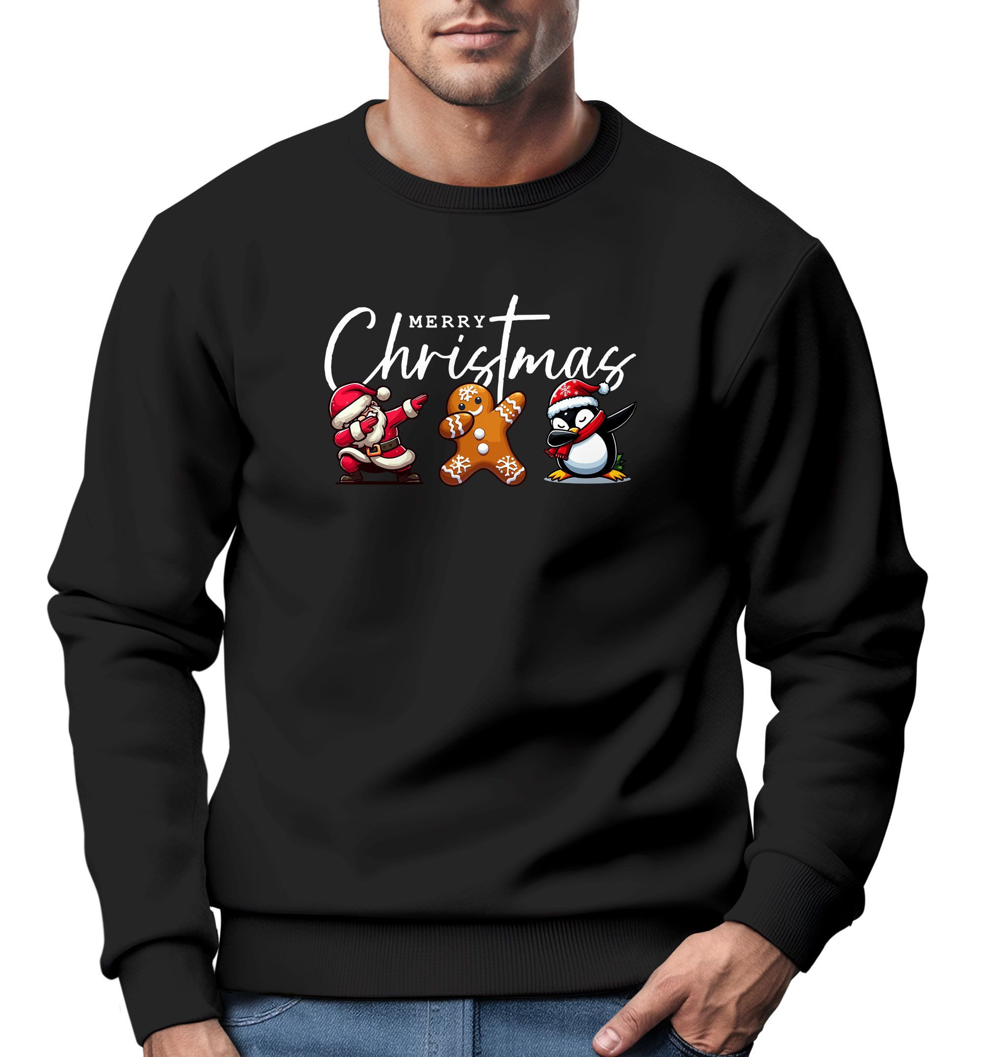 MoonWorks Sweatshirt Sweatshirt Herren Weihnachtspullover Lustig Cool Ugly günstig online kaufen