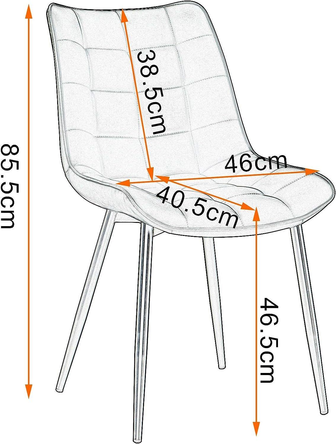 Woltu 4-Fußstuhl (6 St), Polsterstuhl mit günstig online kaufen