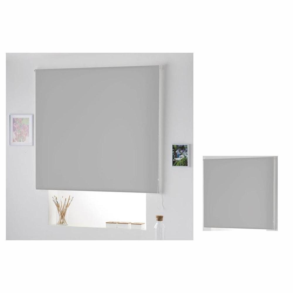 Gardine 180 x 175 cm Lichtdurchlässige Jalousie Naturals Grau Rollo Fenster Ve, Naturals