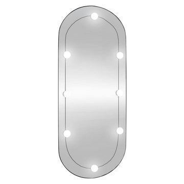 vidaXL Spiegel Wandspiegel mit LED-Leuchten 40x90 cm Glas Oval