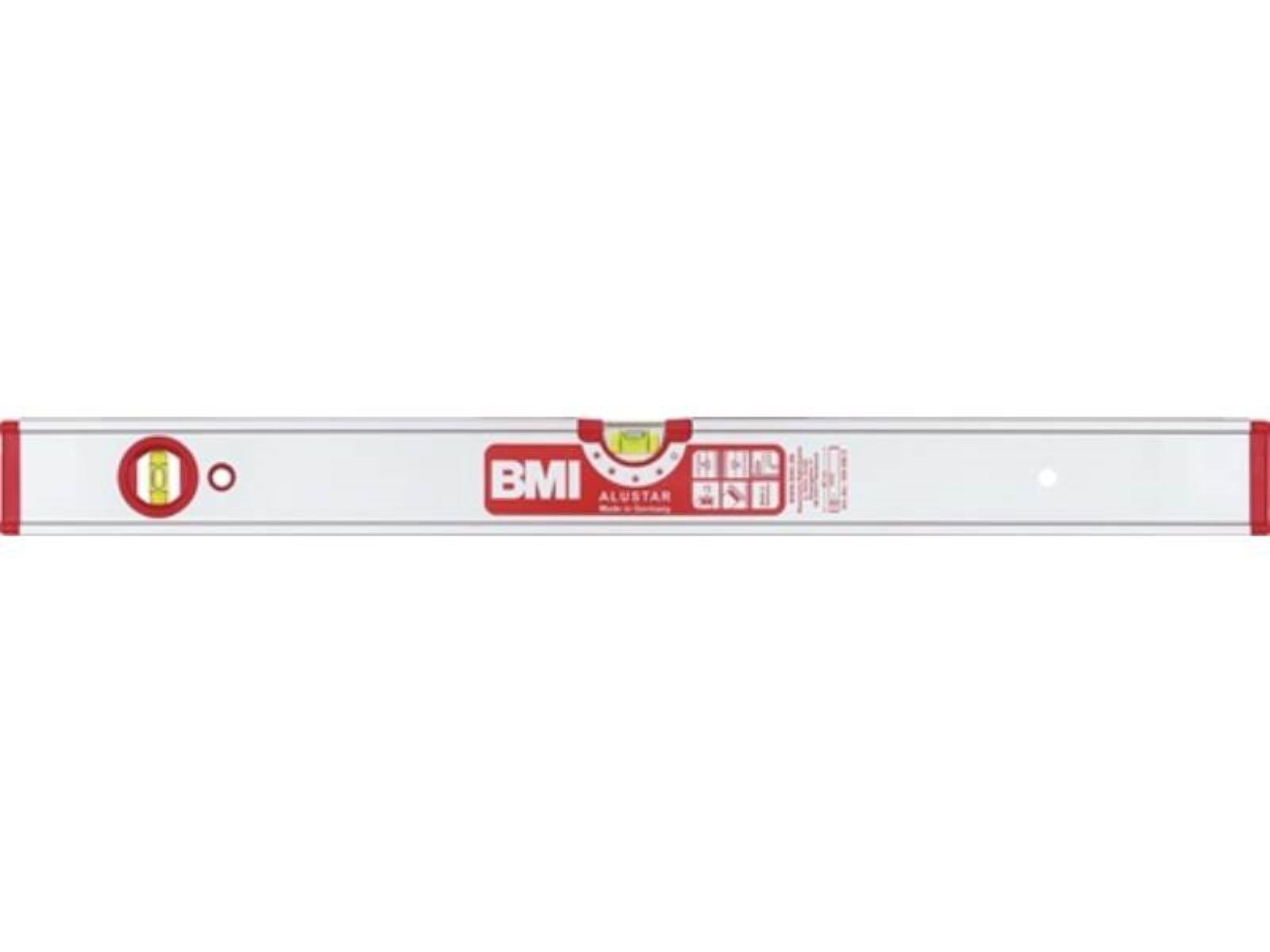 BMI Wasserwaage BMI 694080 E Wasserwaage ALUSTAR 80 cm Aluminium silber ± 0,5 mm/m