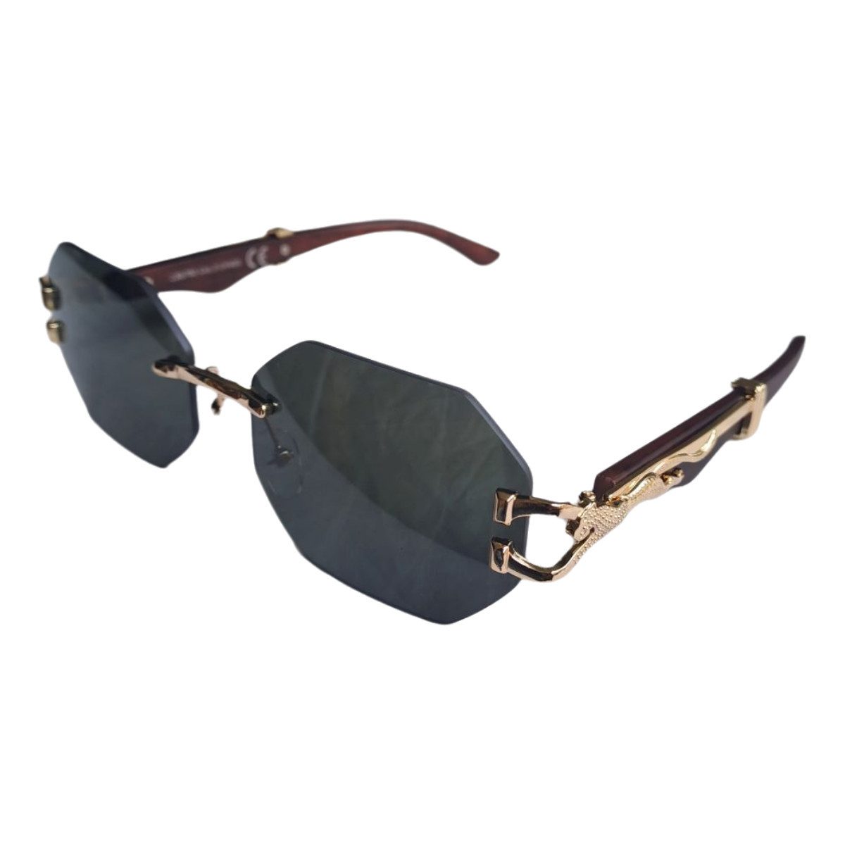 emeco Sonnenbrille Sonnenbrille Randlos Rechteckig Rahmenlos Damen Herren Brille LS5783 S